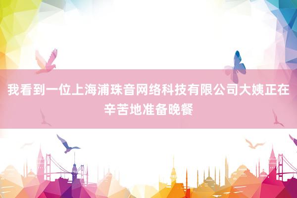 我看到一位上海浦珠音网络科技有限公司大姨正在辛苦地准备晚餐